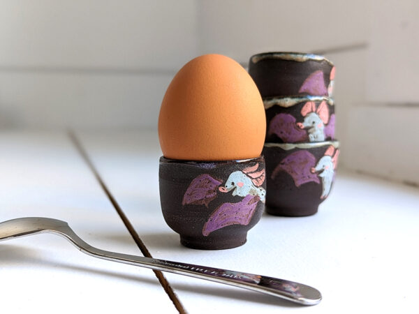 bat egg cup cute handmade kness