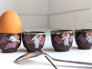 bat egg cup cute handmade kness