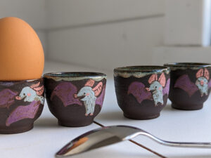bat egg cup cute handmade kness