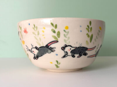 White Bowl - Opossum Mama - Image 3