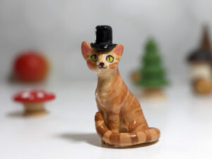 cat hat figurine