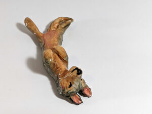 dog figurine portrait