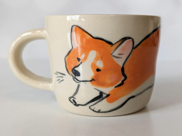 cutest handmade corgi mug one of a kind