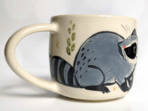 cute mug potter kness raccoon family