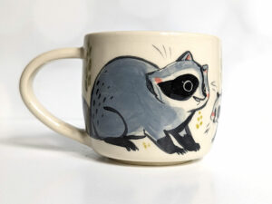 cute mug potter kness raccoon family
