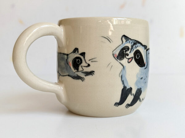 cute mug potter kness raccoon family