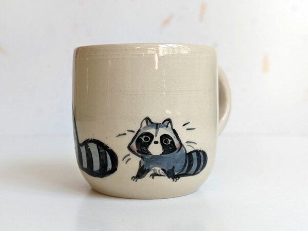 cute mug potter kness raccoon family