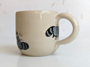 cute mug potter kness raccoon family