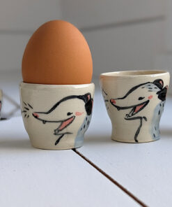 opossum egg cup cute handmade kness