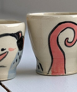 opossum egg cup cute handmade kness