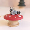 raccoon pendant porcelain