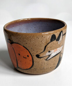 speckled clay tumbler fox pumpkin
