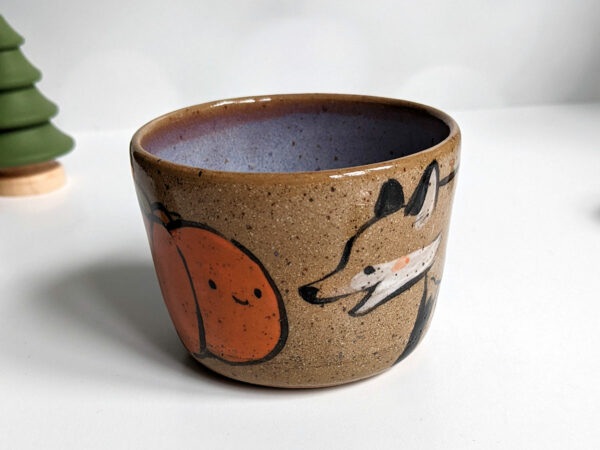 speckled clay tumbler fox pumpkin