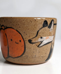 speckled clay tumbler fox pumpkin