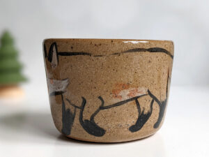 speckled clay tumbler fox pumpkin