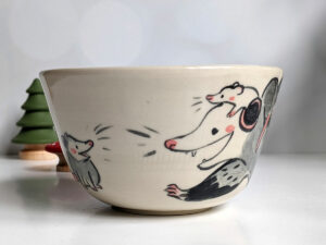 opossum family bowl