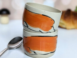 adorable corgi sleeping cup handmade