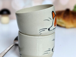 adorable corgi sleeping cup handmade