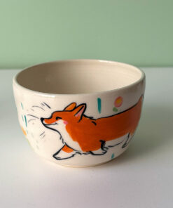 corgi tumbler porcelain handmade
