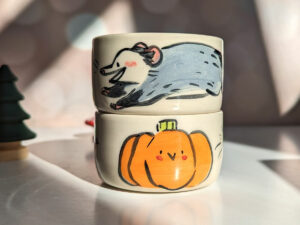 opossum pumpkin tumbler cute