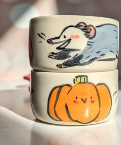 opossum pumpkin tumbler cute