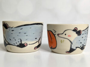 opossum pumpkin tumbler cute