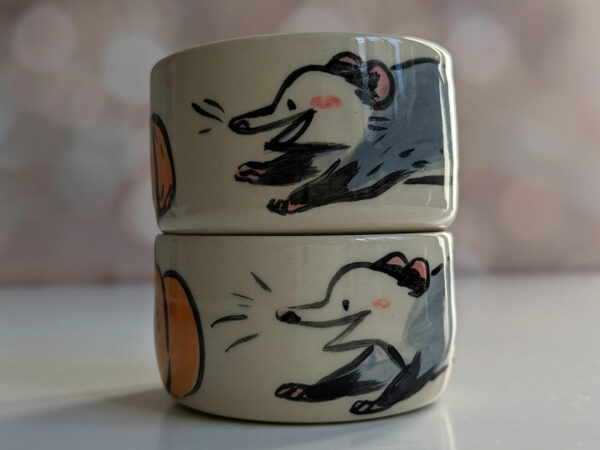 opossum pumpkin tumbler cute