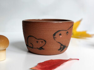 ceramic cup beaver family