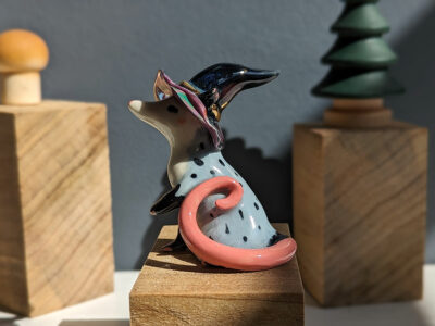 opossum witch figurine