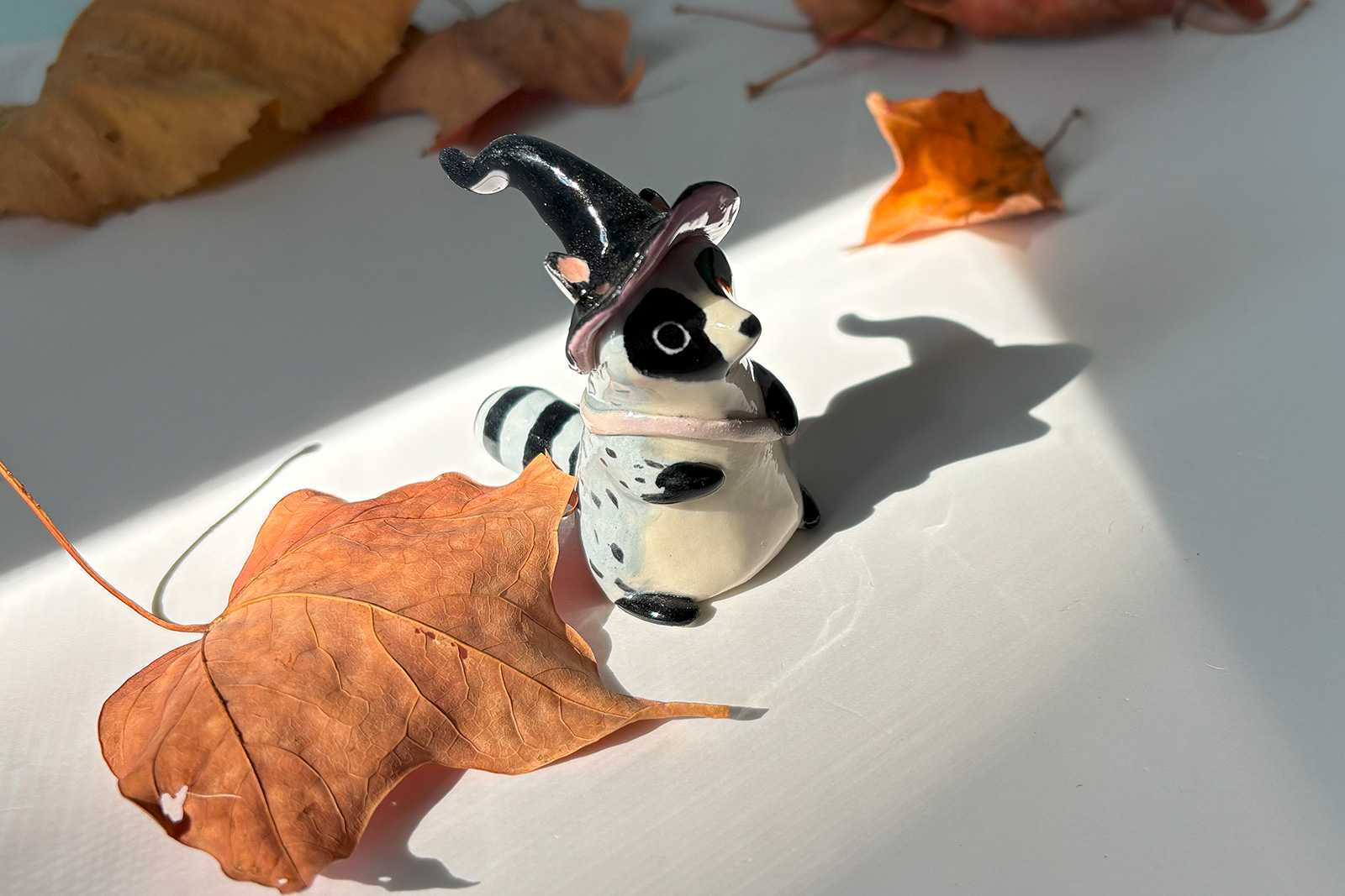 Porcelain Figurine : Raccoon Witch - Image 6