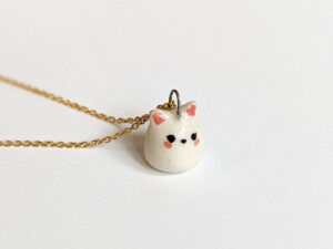 ghost cat pendant