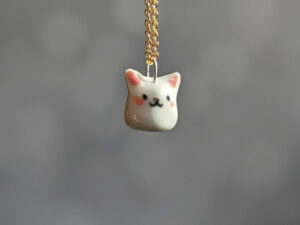 ghost cat pendant