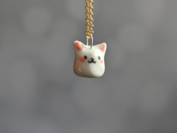 ghost cat pendant