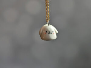 ghost puppy pendant