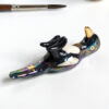 magpie porcelain brush rest chopstick rest