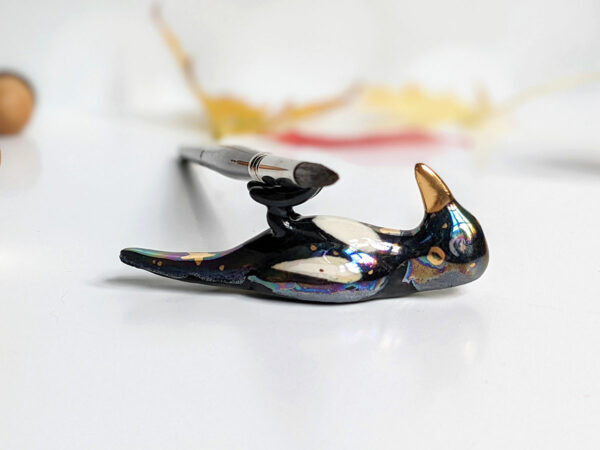 magpie porcelain brush rest chopstick rest