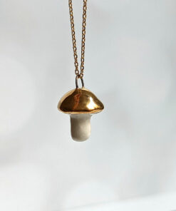porcelain pendant gold cap