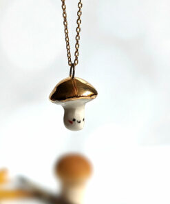 porcelain pendant gold cap