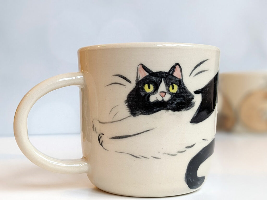 cat portrait mug