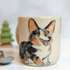 custom commission mug corgi portrait
