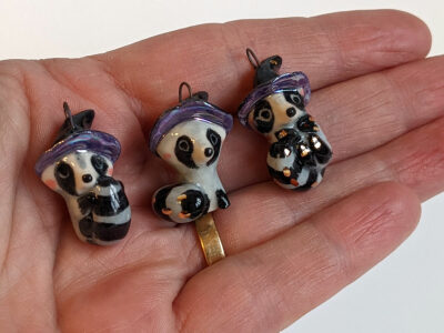 Raccoon Witch Pendant