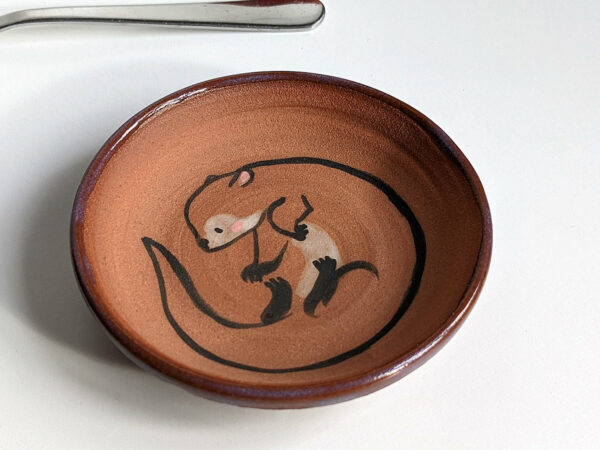 cute otter catch all red clay