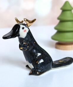 antlered platypus porcelain figurine