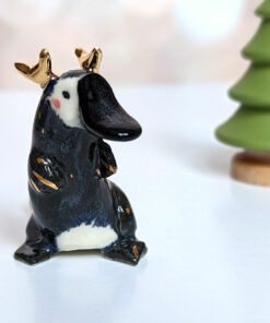 antlered platypus porcelain figurine