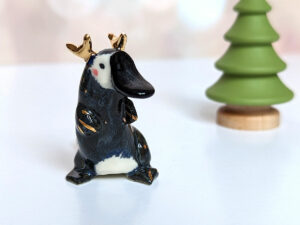 antlered platypus porcelain figurine