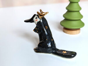 antlered platypus porcelain figurine