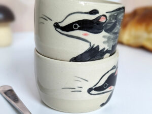 stoneware tumbler badger