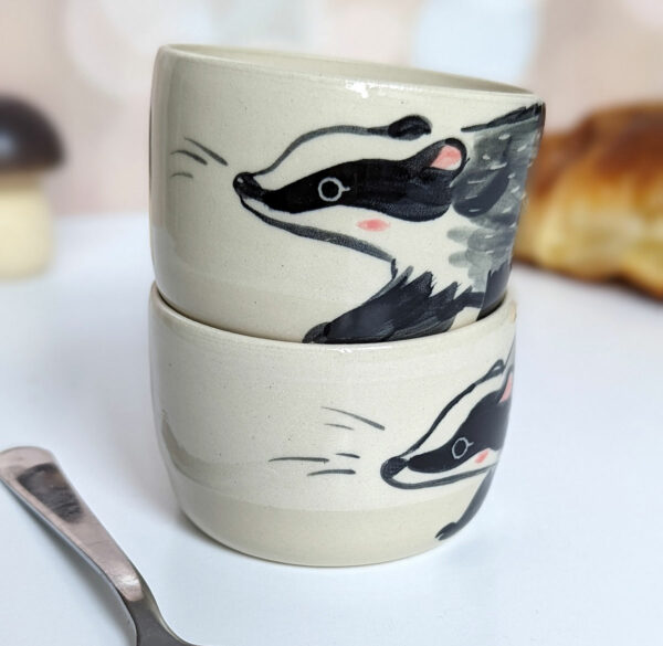 stoneware tumbler badger