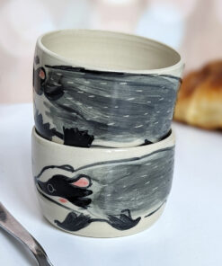 stoneware tumbler badger