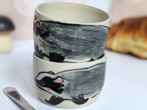 stoneware tumbler badger